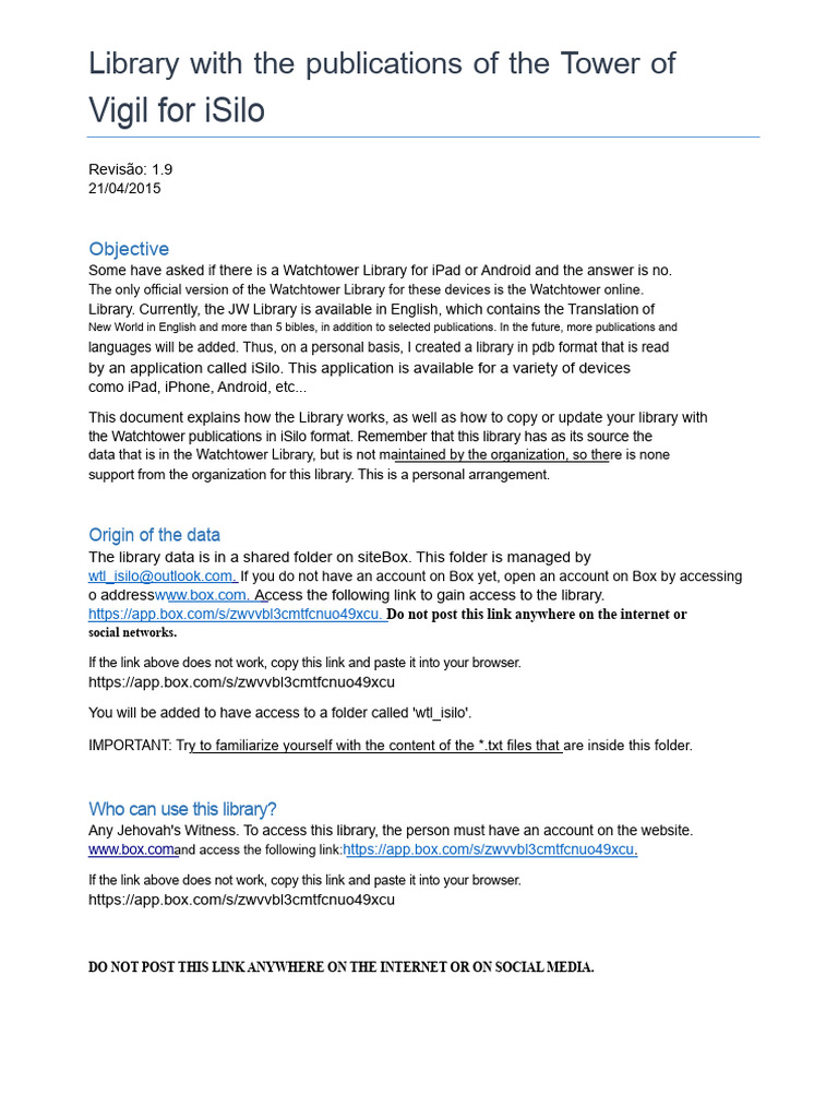 Library With The Watchtower Publications For Isilo | PDF | Ios ...