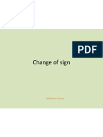 Tips - Chnage of Sign