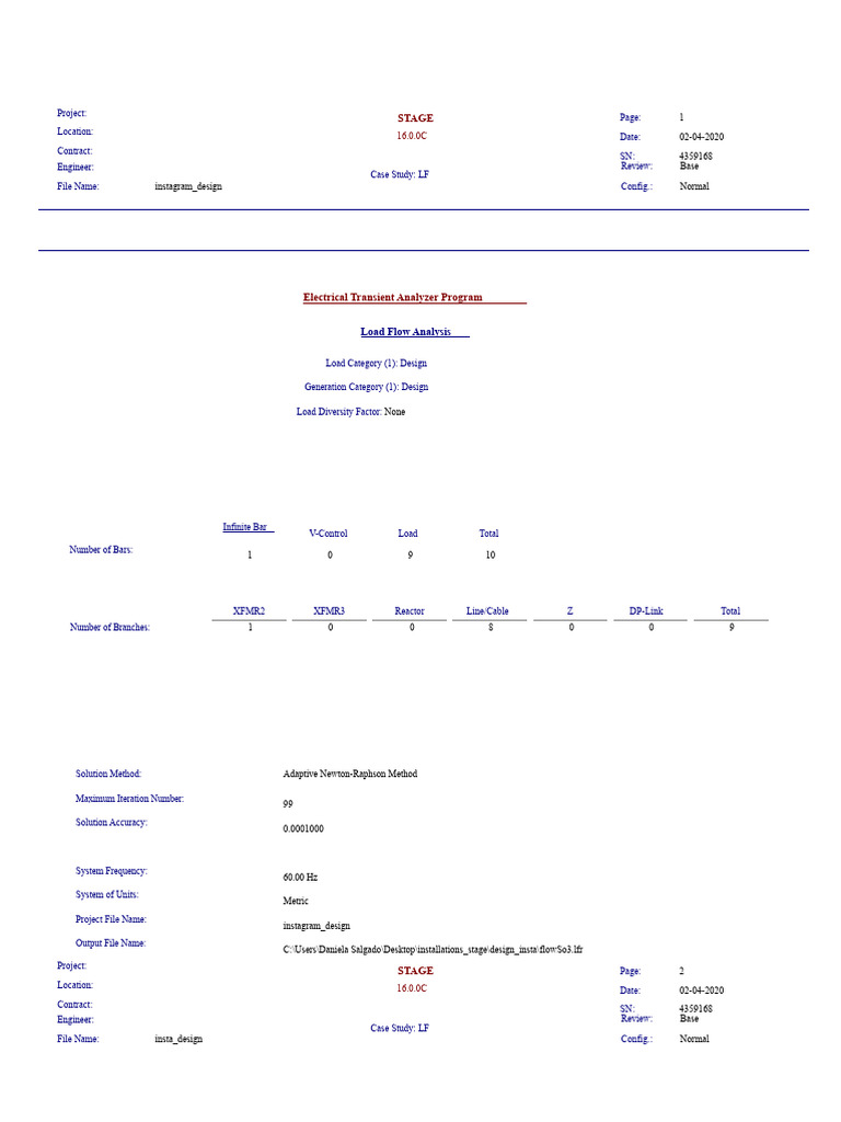 Load Flow Analysis Case Study Report | PDF | Power Supply | Electrical ...