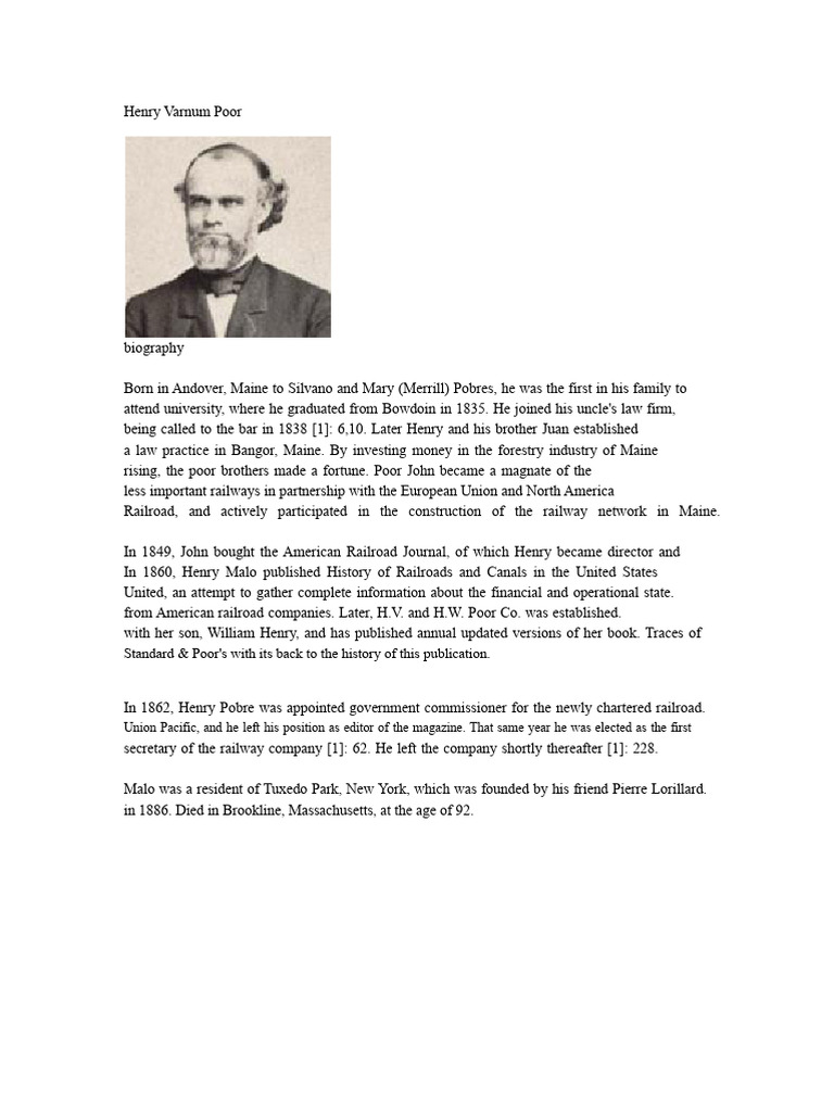 Henry Varnum Poor | PDF
