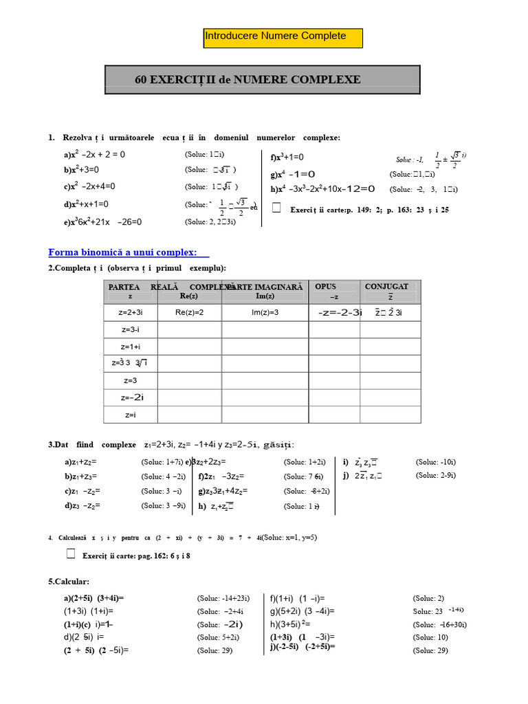 Numere Complexe 2 | PDF
