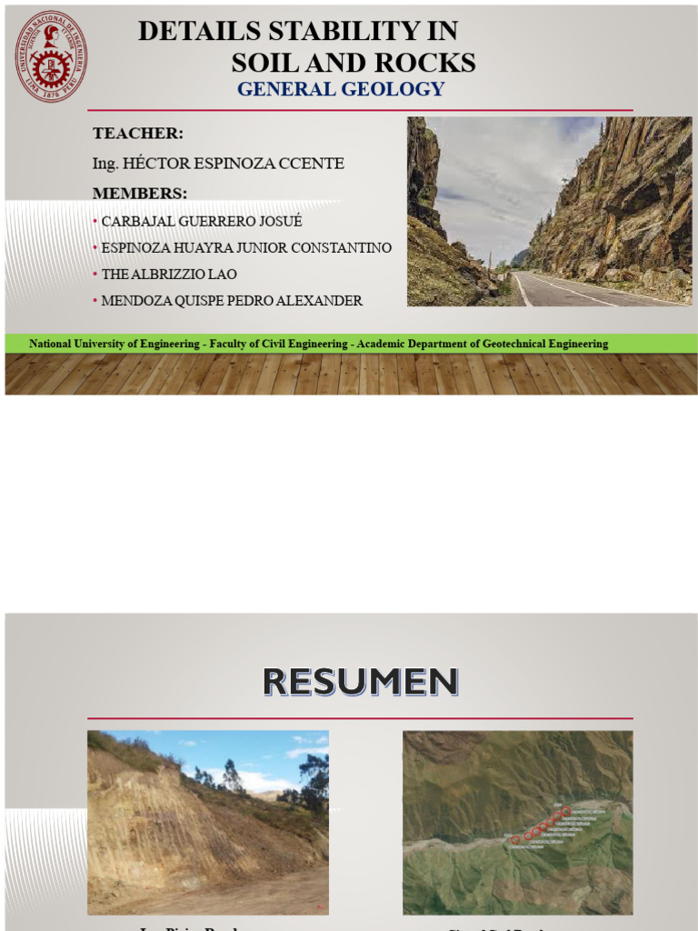 Stability of slopes in soils and rocks ppt | PDF | Geology | Applied ...