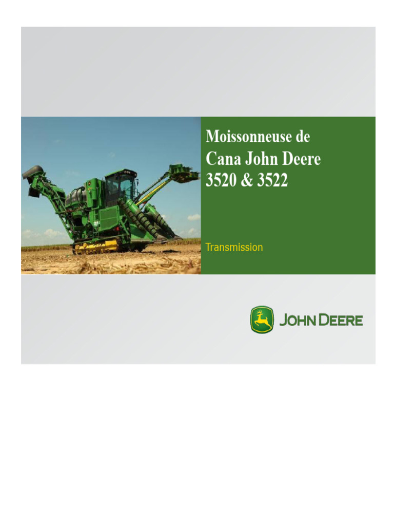 Diagnostic des moissonneuses John Deere 3520/3522 | PDF | Soupape | Frein