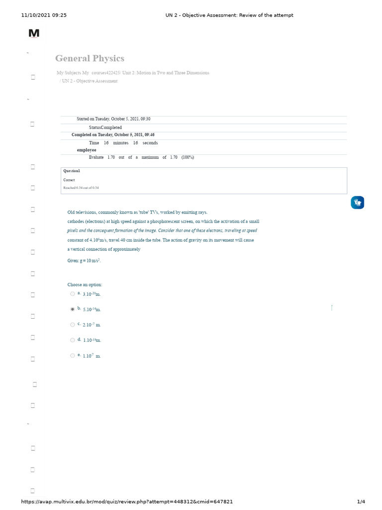 UN 2 - Objective Assessment - Review of Unit 2 Attempt | PDF | Electron ...