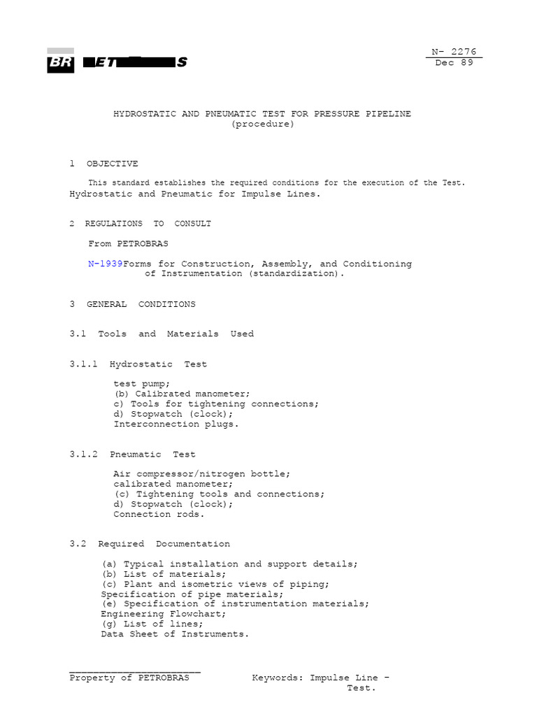 Hydrostatic & Pneumatic Testing Guide | PDF | Leak | Pressure Measurement