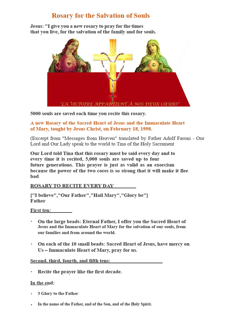 Rosary For The Salvation of 5000 Souls From Purgatory | PDF