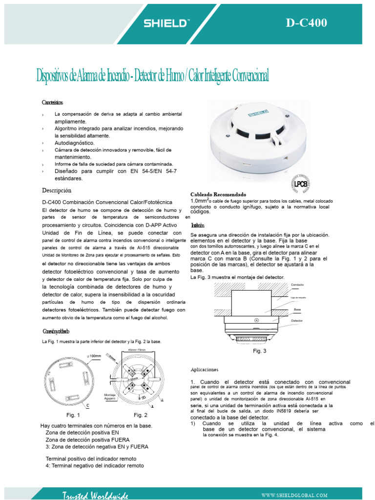 Detector de Humo y Calor D-C400 | PDF