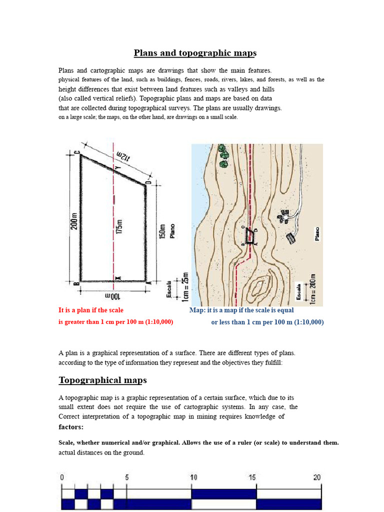 Understanding Topographic Maps in Mining | PDF | Topography | Map