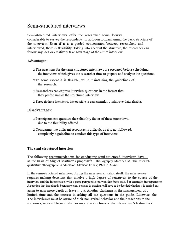 Understanding Semi-Structured Interviews | PDF | Interview ...