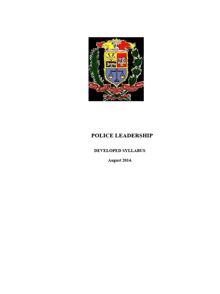 Police Leadership Training Syllabus | PDF | Leadership | Motivation