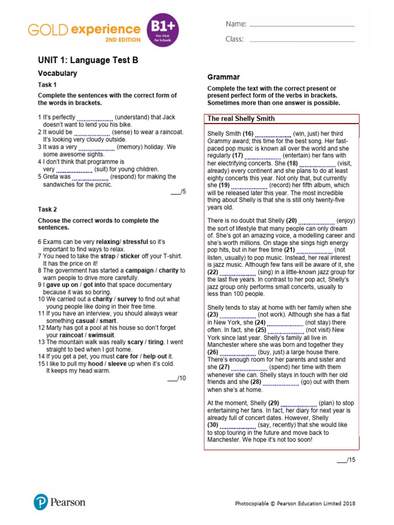 b1+ test b | PDF | Handbag | Clothing