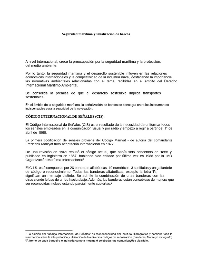Seguridad Marítima y Señalización de Barcos | PDF