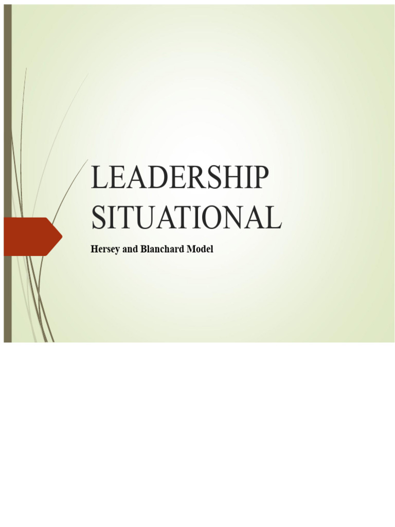 Situational Leadership - Blanchard | PDF | Behavior Modification ...