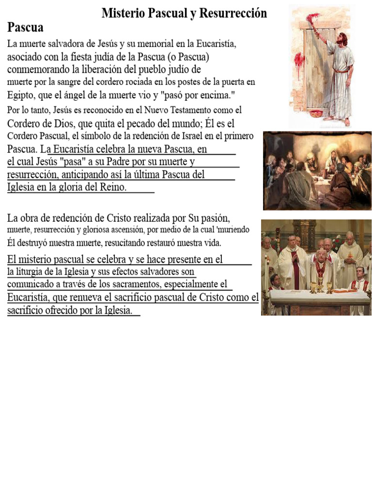 Misterio Pascual: Redención y Resurrección | PDF | Pascua de ...