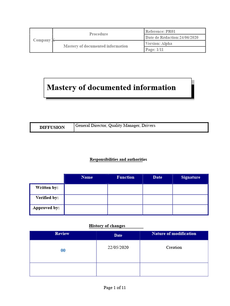 Mastery of Documented Information Guide | PDF | Information | Quality ...