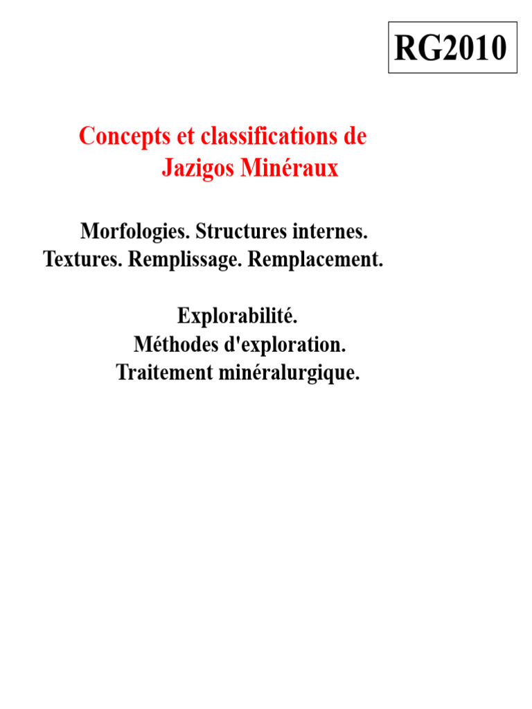 Étude des Dépôts Minéraux et Prospection | PDF | Minéral | Géologie