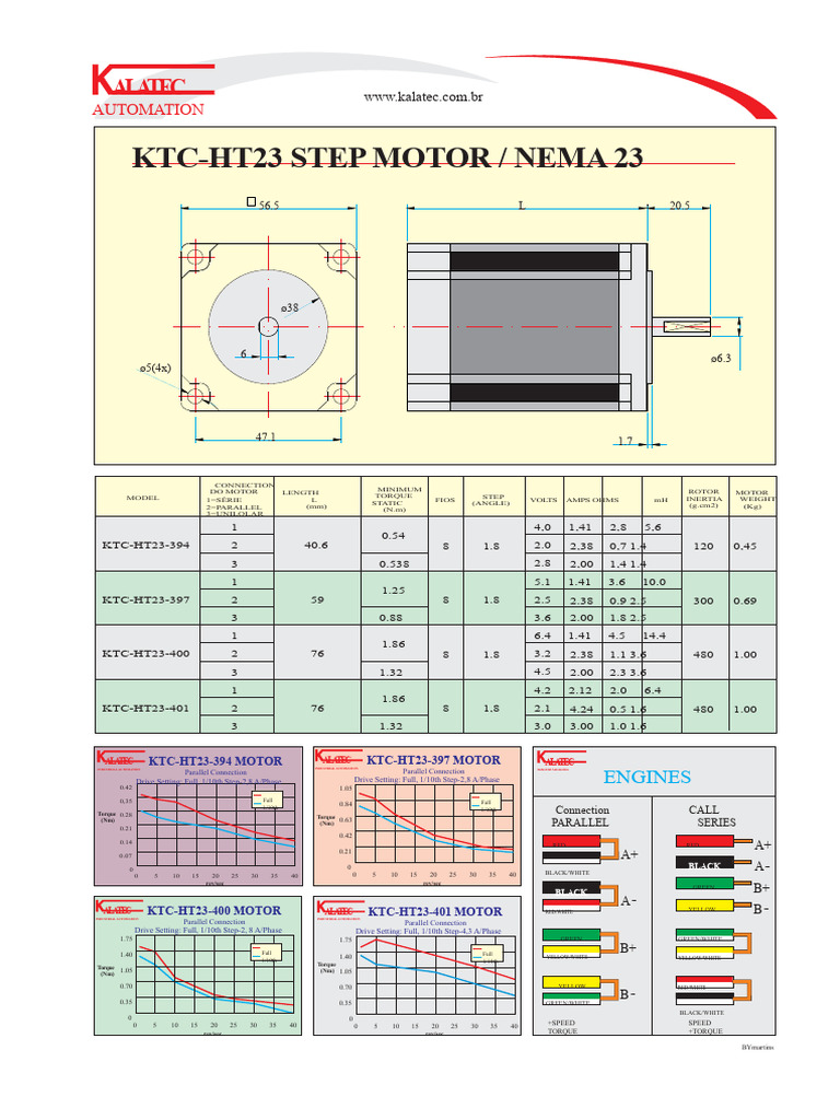 Nema 23 Stepper Motor - Rev1-0 | PDF | Electricity | Electrical Engineering