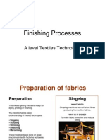 Finishing Processes: A Level Textiles Technology