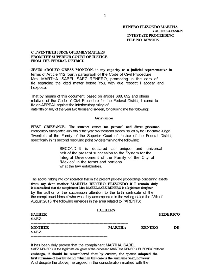 Intestate Appeal Declaration of Death | PDF | Evidence | Inheritance
