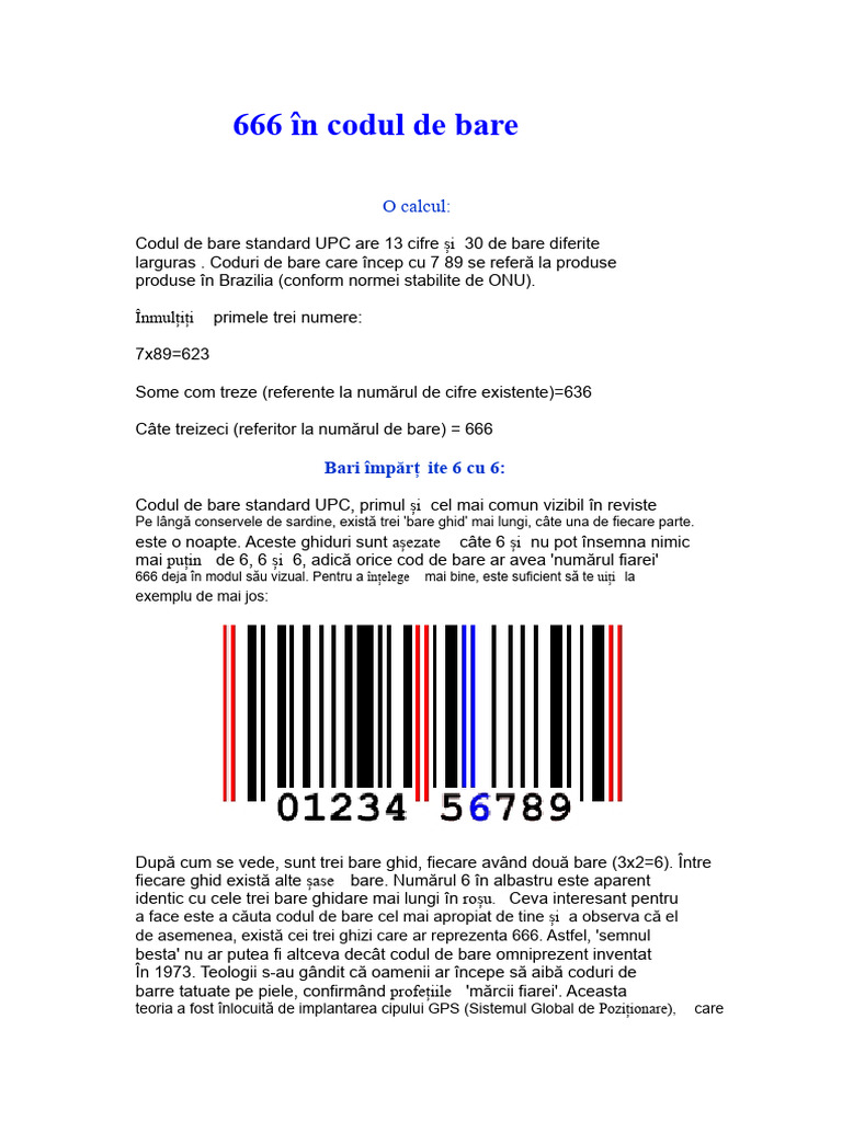 666 În Codul de Bare | PDF