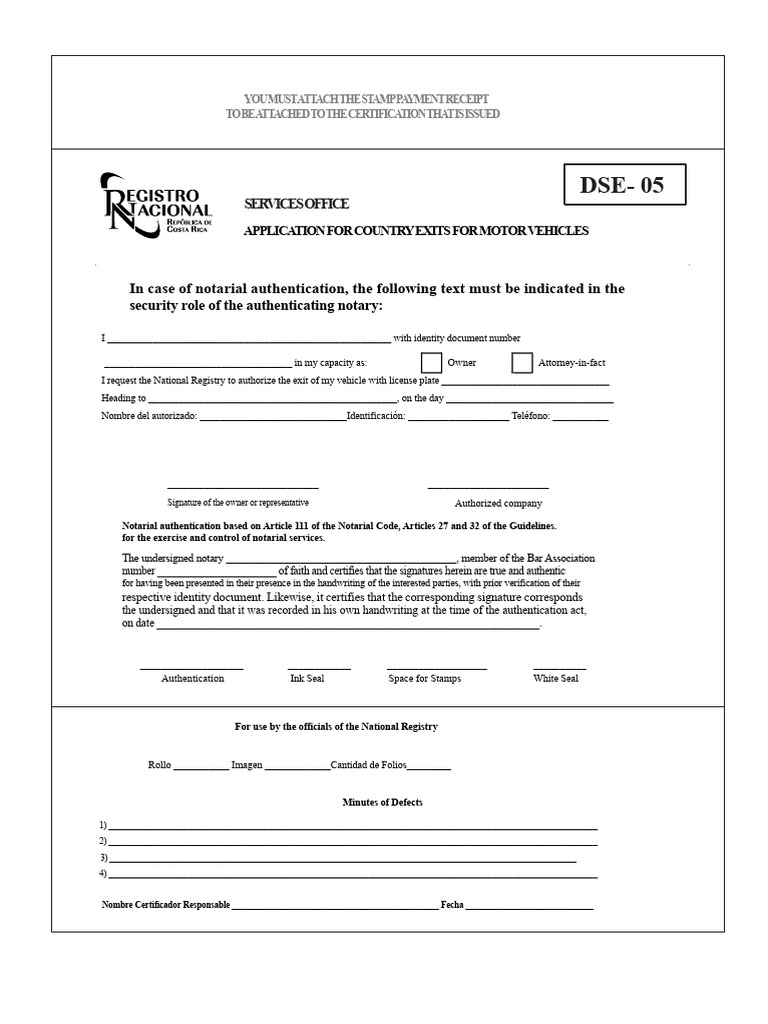 Vehicle Exit Application Requirements | PDF | Identity Document ...