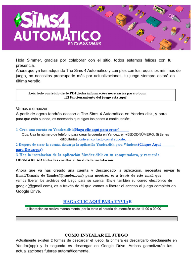 Instalación de The Sims 4 Automático | PDF | Informática