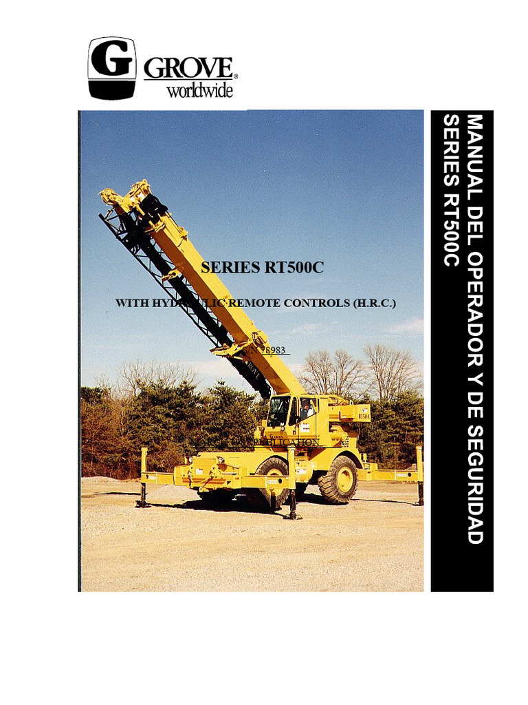 Grove RT500C Crane Operation Manual | PDF | Crane (Machine) | Safety