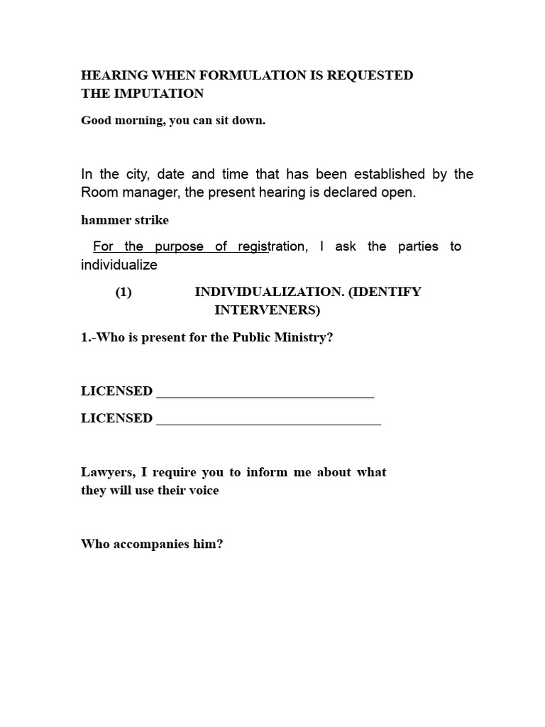 Example of Control Guidelines For Detention and Initial Hearing | PDF ...