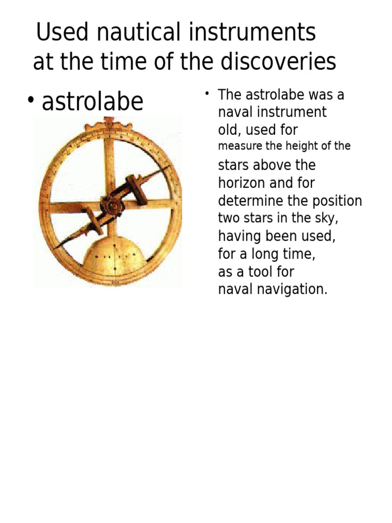 Nautical Instruments Used During The Age of Discoveries | PDF