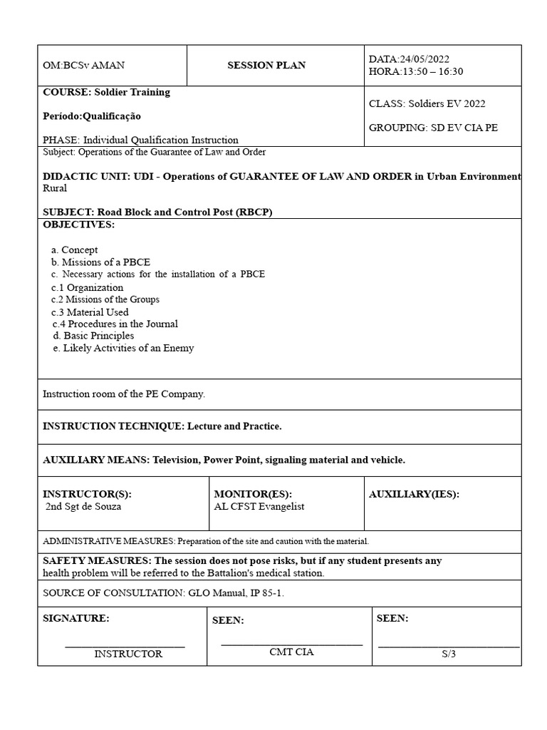 Session Plan - PBCE | PDF