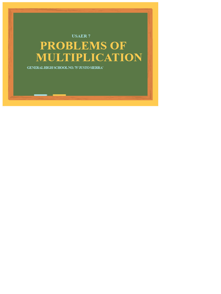Multiplication Problems | PDF