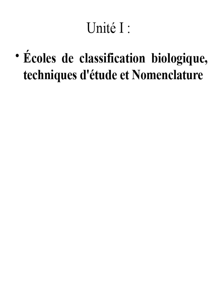 Classification biologique des organismes | PDF | Taxonomie (Biologie ...
