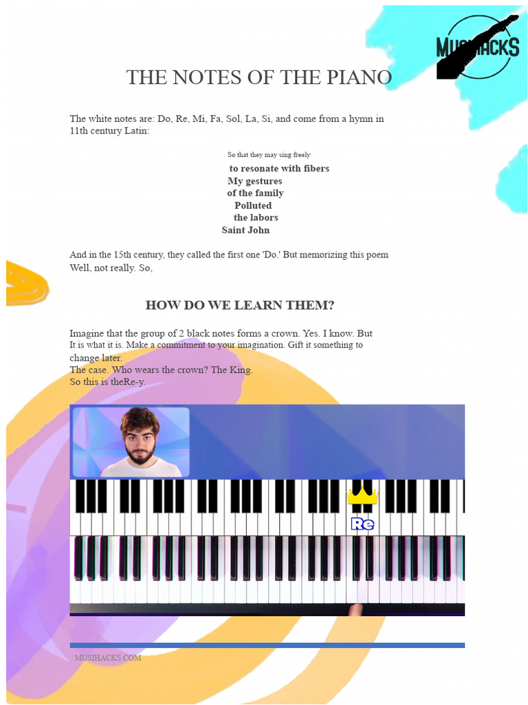 Learn Piano Notes with Creative Tricks | PDF
