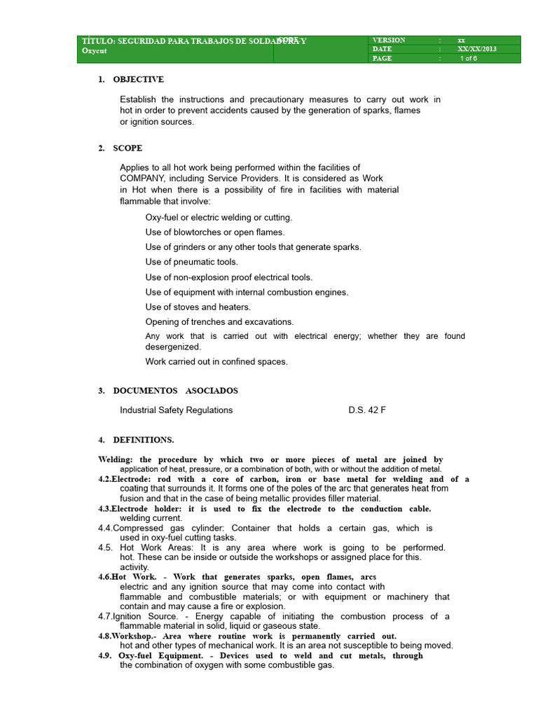 Welding and Oxyfuel Safety Guidelines | PDF | Welding | Construction