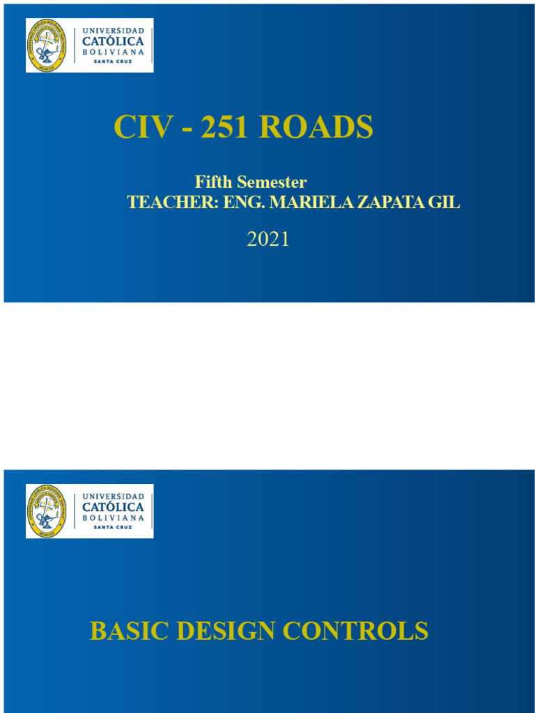 Geometric Design Controls for Roads | PDF | Road | Controlled Access ...