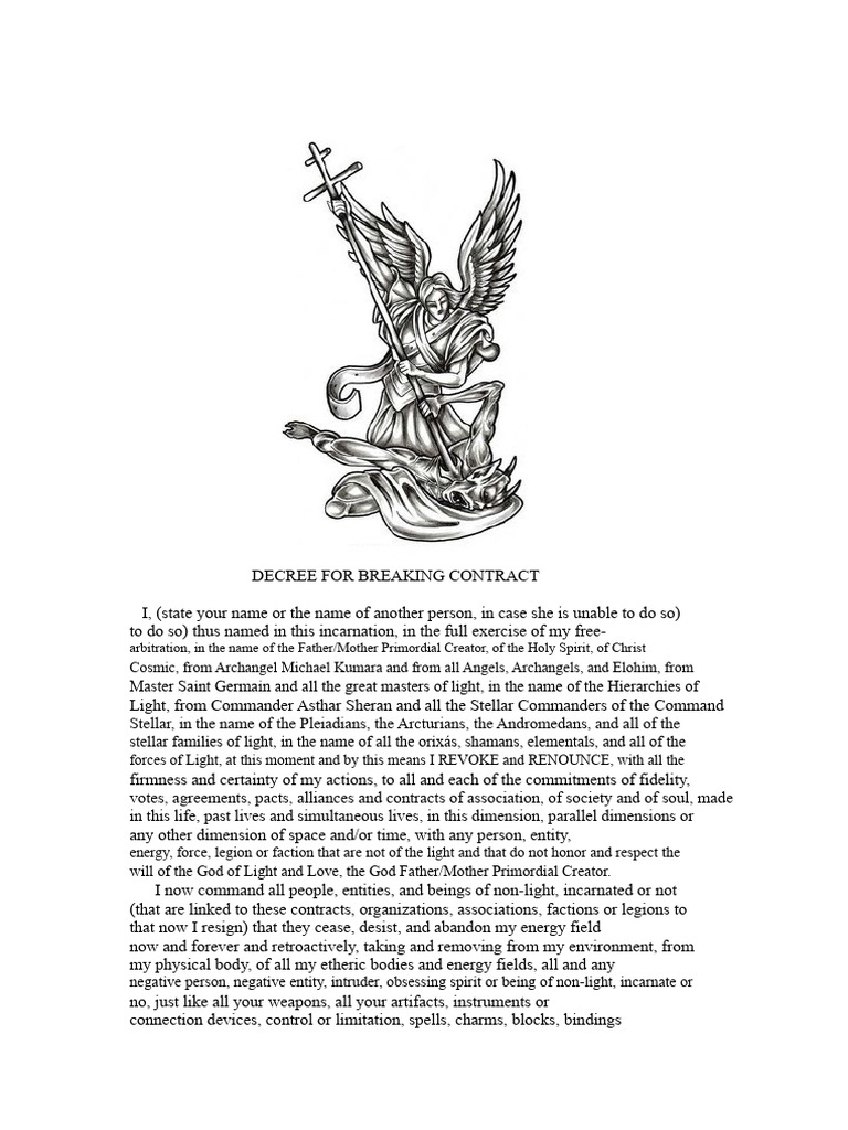 DECREE FOR BREAKING CONTRACT | PDF | God | Spirituality