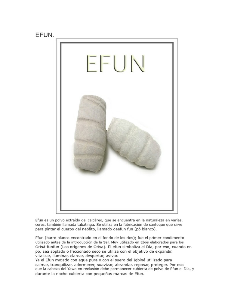Efun: Significado y Usos Ceremoniales | PDF