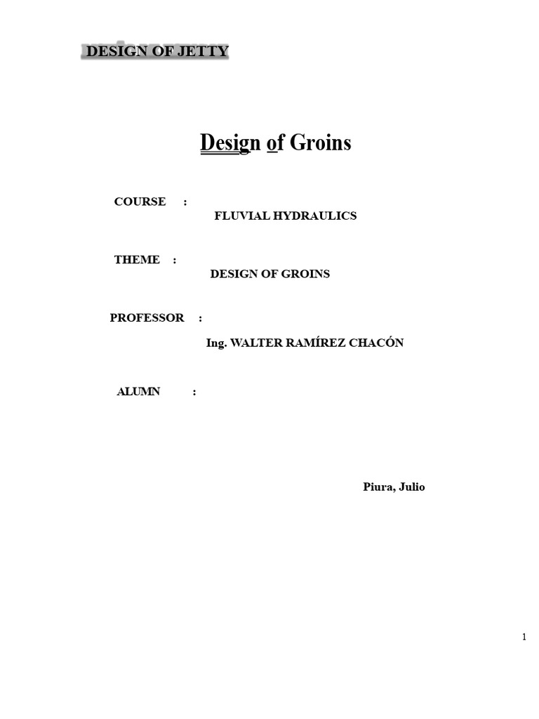 Jetty and Groin Design Guide | PDF | River | Erosion