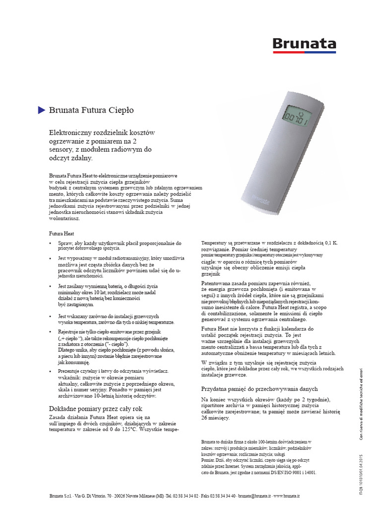 Brunata Licznik | PDF