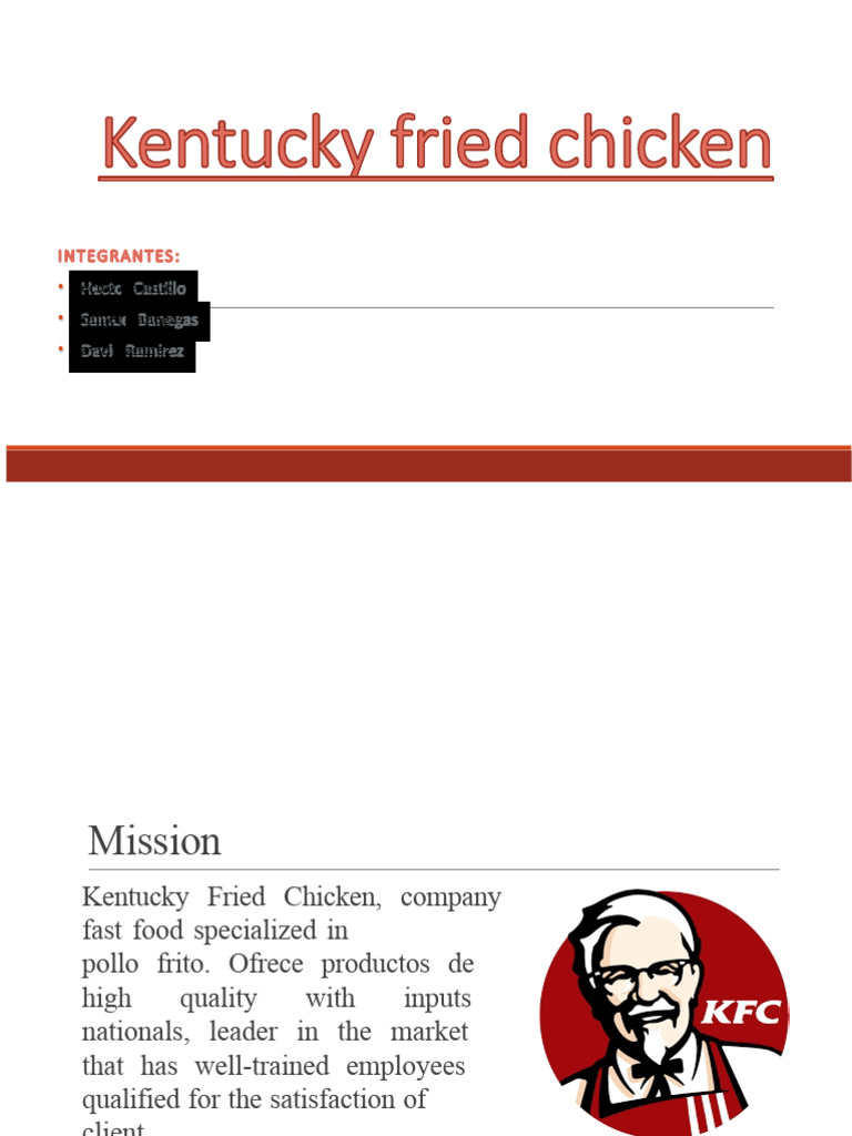 KFC Business Strategy and Vision Overview | PDF | Business Economics ...