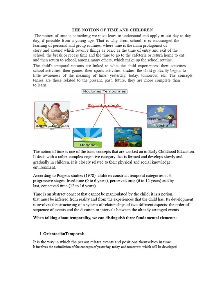 The Notion of Time and Children | PDF | Time | Rhythm