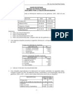 Puntos de equilibrio y productividad para casos de estudio de fabricación