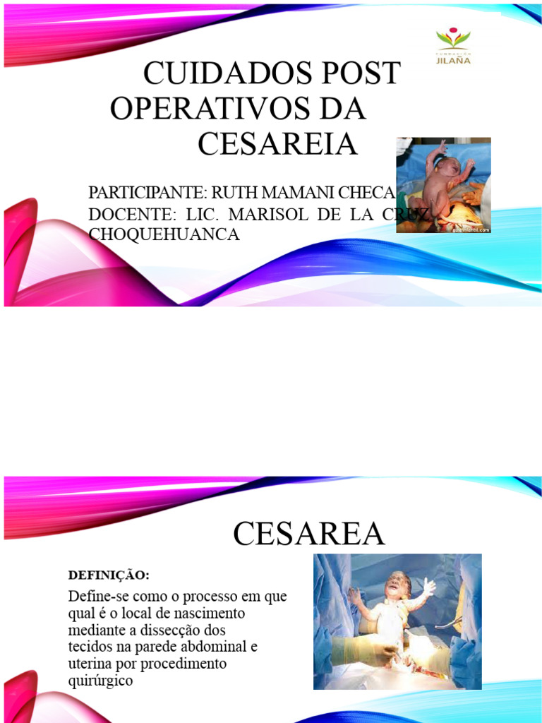 Cuidados Pós-Operatórios da Cesárea | PDF | Parto | Cesariana