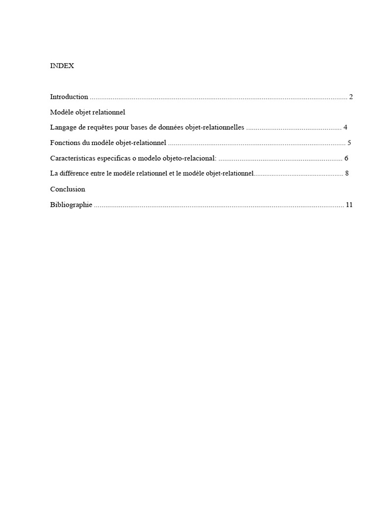 Modèle Objet-Relationnel : Définition et Avantages | PDF | Bases de ...