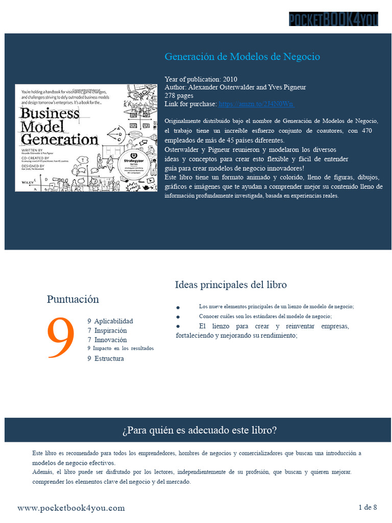 Guía para Crear Modelos de Negocio | PDF | Modelo de negocio | Derechos ...