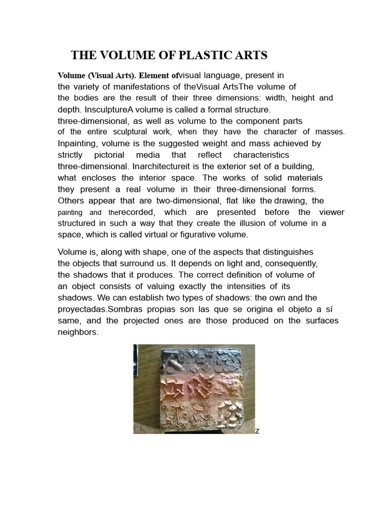 Understanding Volume in Visual Arts | PDF