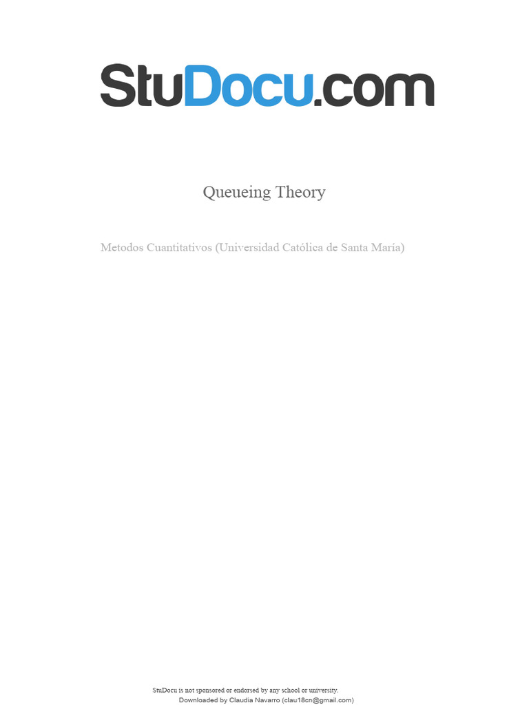queue theory | PDF