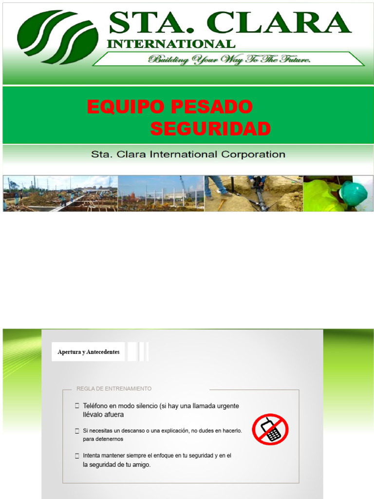 Seguridad en el Manejo de Equipo Pesado | PDF | Peatonal | ruido