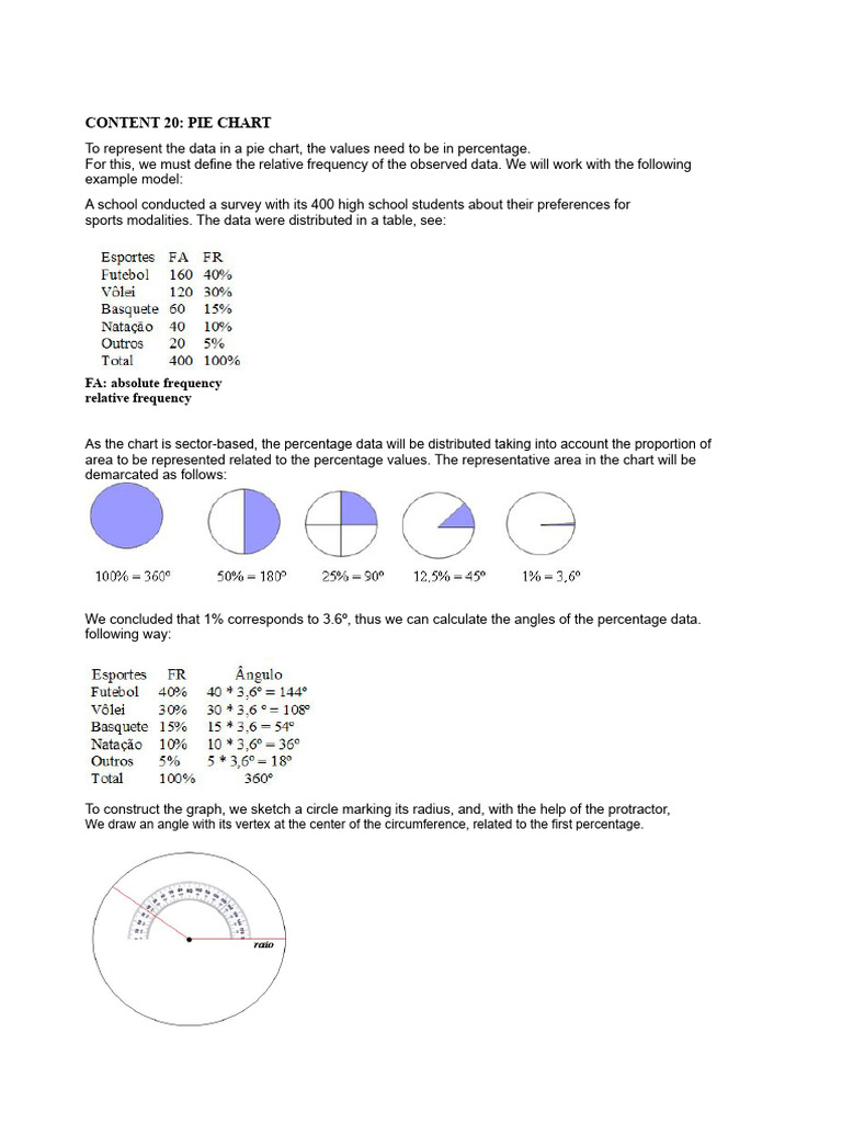 Creating Pie Charts from Data | PDF | Pie Chart | Area