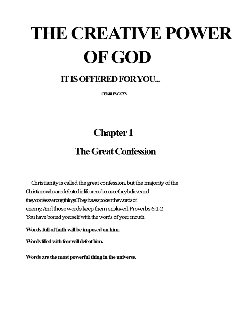 Unlocking God's Creative Power Through Words | PDF | Logos ...